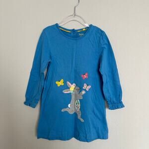 Mini Baby Boden Dress Tunic Bright Blue Bell (size 3/4y)